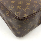 Louis Vuitton Looping GM Monogram Leather Brown Light Shoulder Bag Gold — view 9