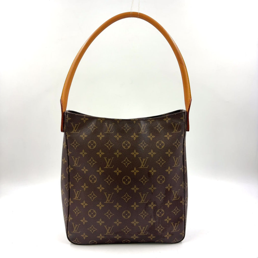 Louis Vuitton Looping GM Monogram Leather Brown Light Shoulder Bag Gold