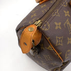 Louis Vuitton Speedy 35 Monogram Leather Brown Light Handbag Gold — view 9