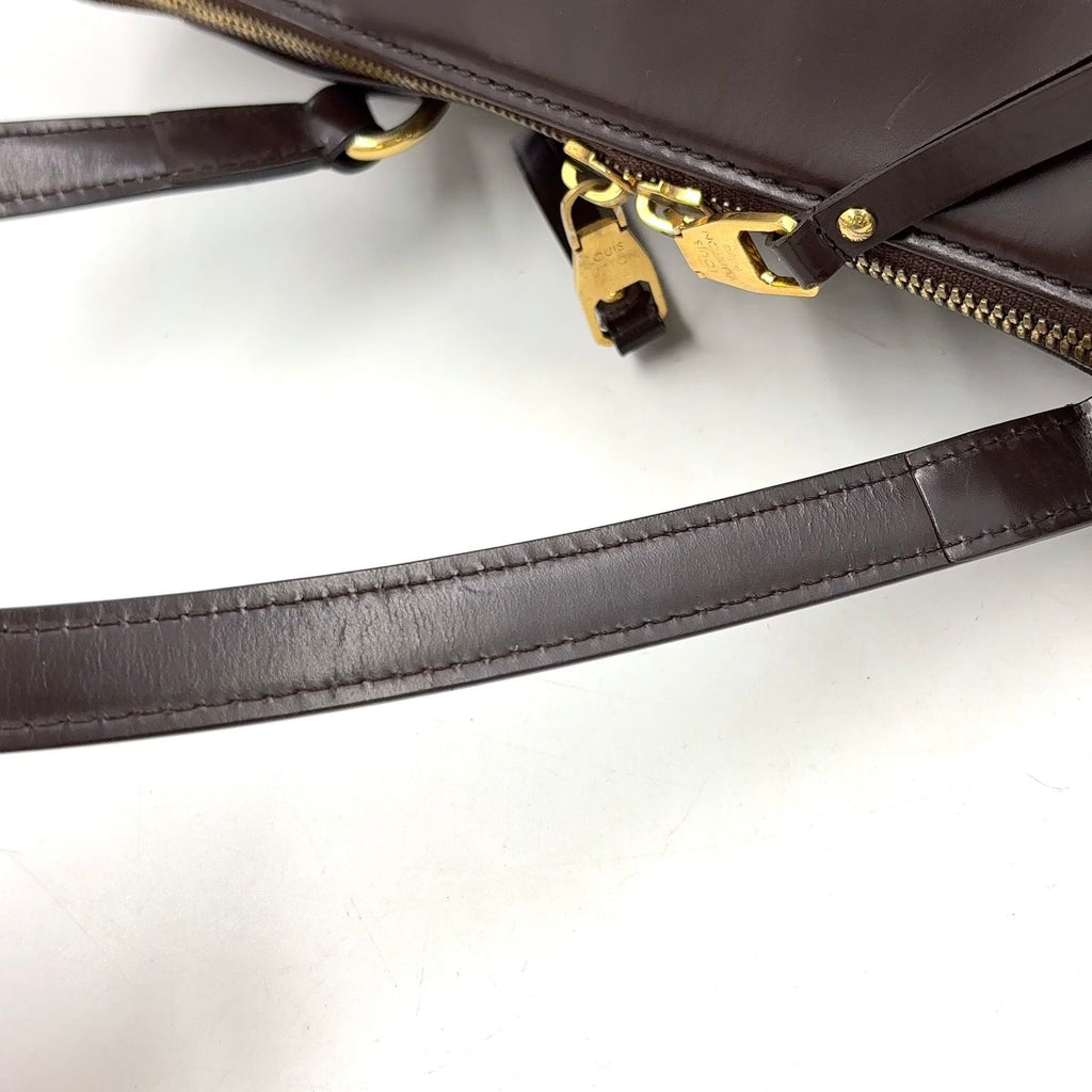 Louis Vuitton Westminster GM Damier Ebene Leather Brown Tote Gold — view 6