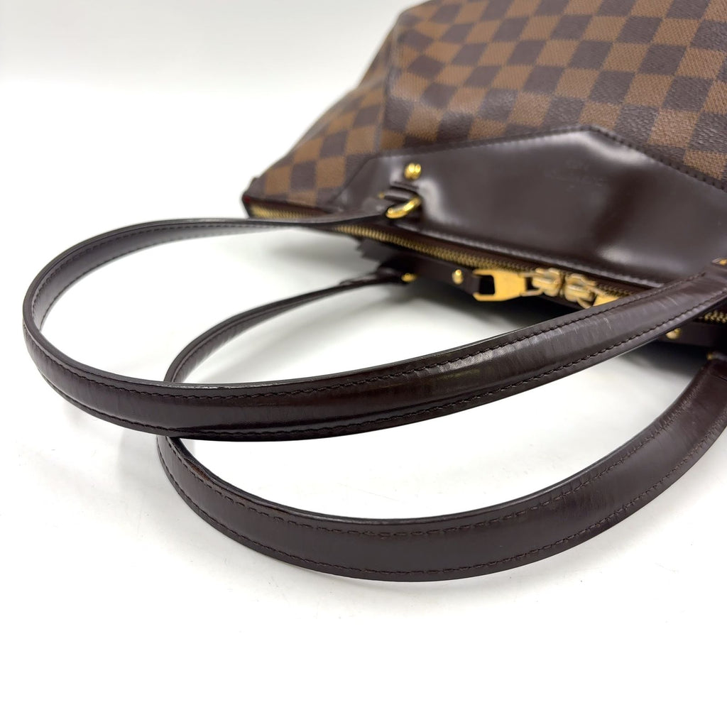 Louis Vuitton Westminster GM Damier Ebene Leather Brown Tote Gold — view 5