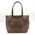Louis Vuitton Westminster GM Damier Ebene Leather Brown Tote Gold