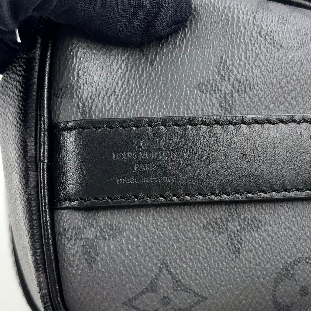 Louis Vuitton Keepall Bandouliere 25 Monogram Eclipse Leather Black Handbag — view 4