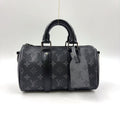 Louis Vuitton Keepall Bandouliere 25 Monogram Eclipse Leather Black Handbag