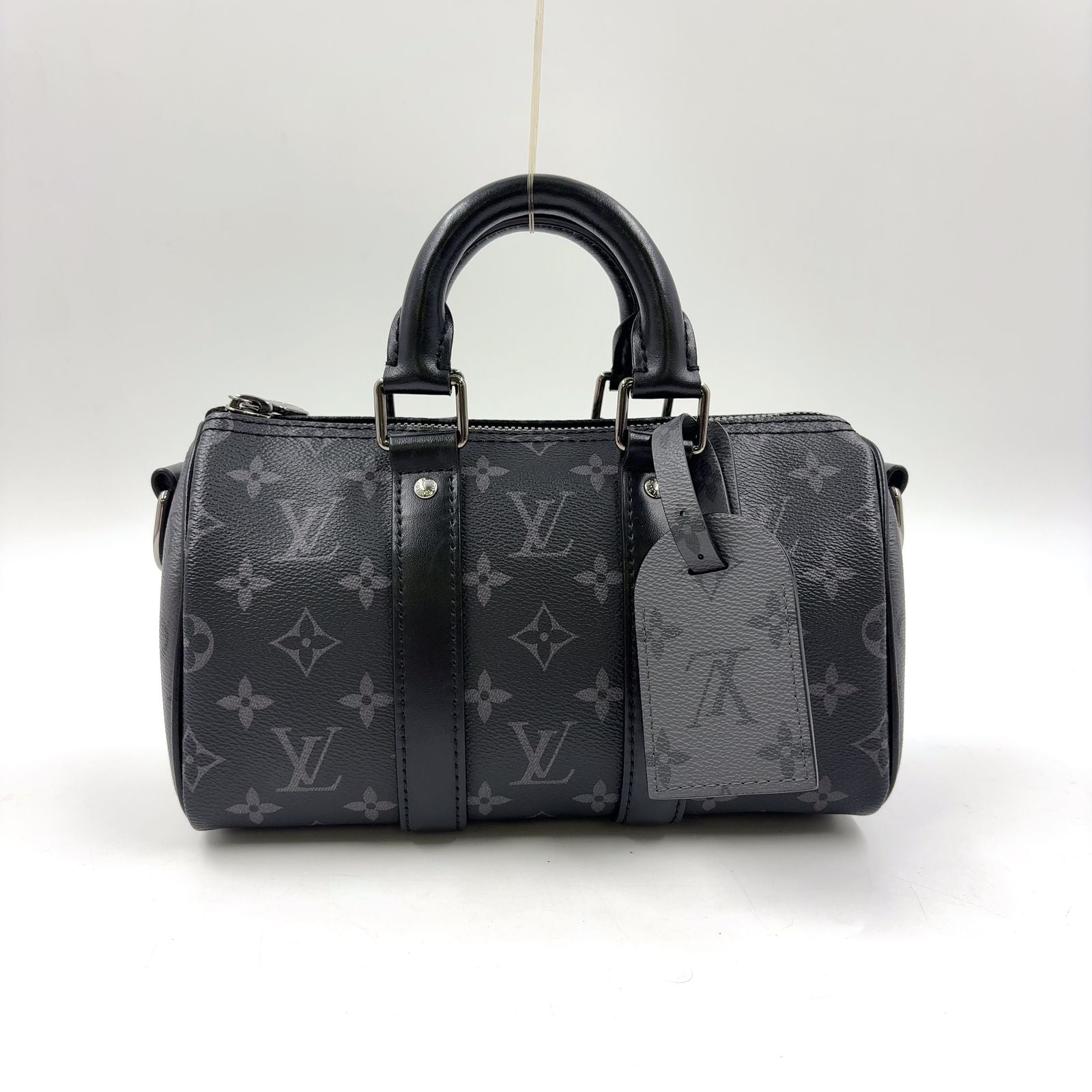 Louis Vuitton Keepall Bandouliere 25 Monogram Eclipse Leather Black Handbag