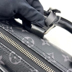 Louis Vuitton Keepall Bandouliere 25 Monogram Eclipse Leather Black Handbag — view 7