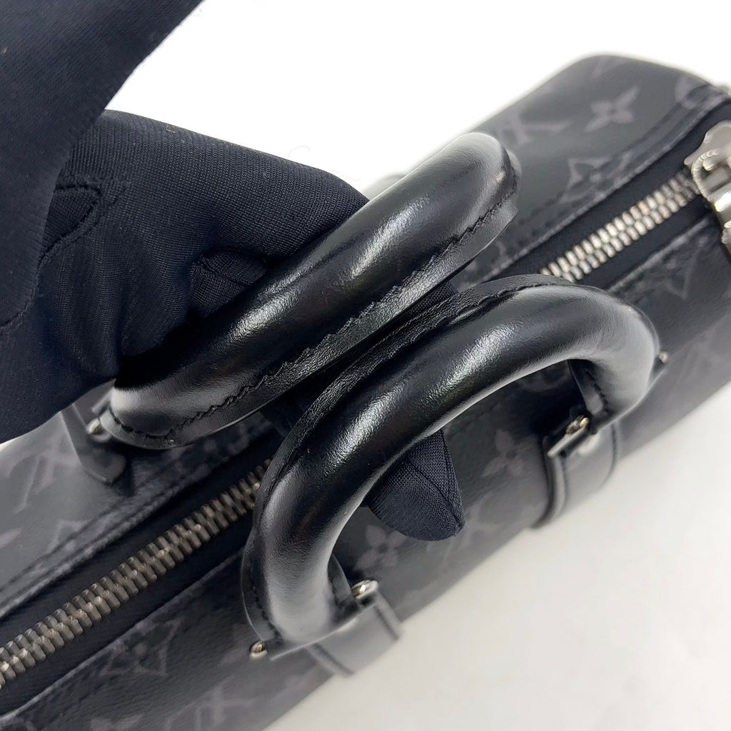 Louis Vuitton Keepall Bandouliere 25 Monogram Eclipse Leather Black Handbag — view 5