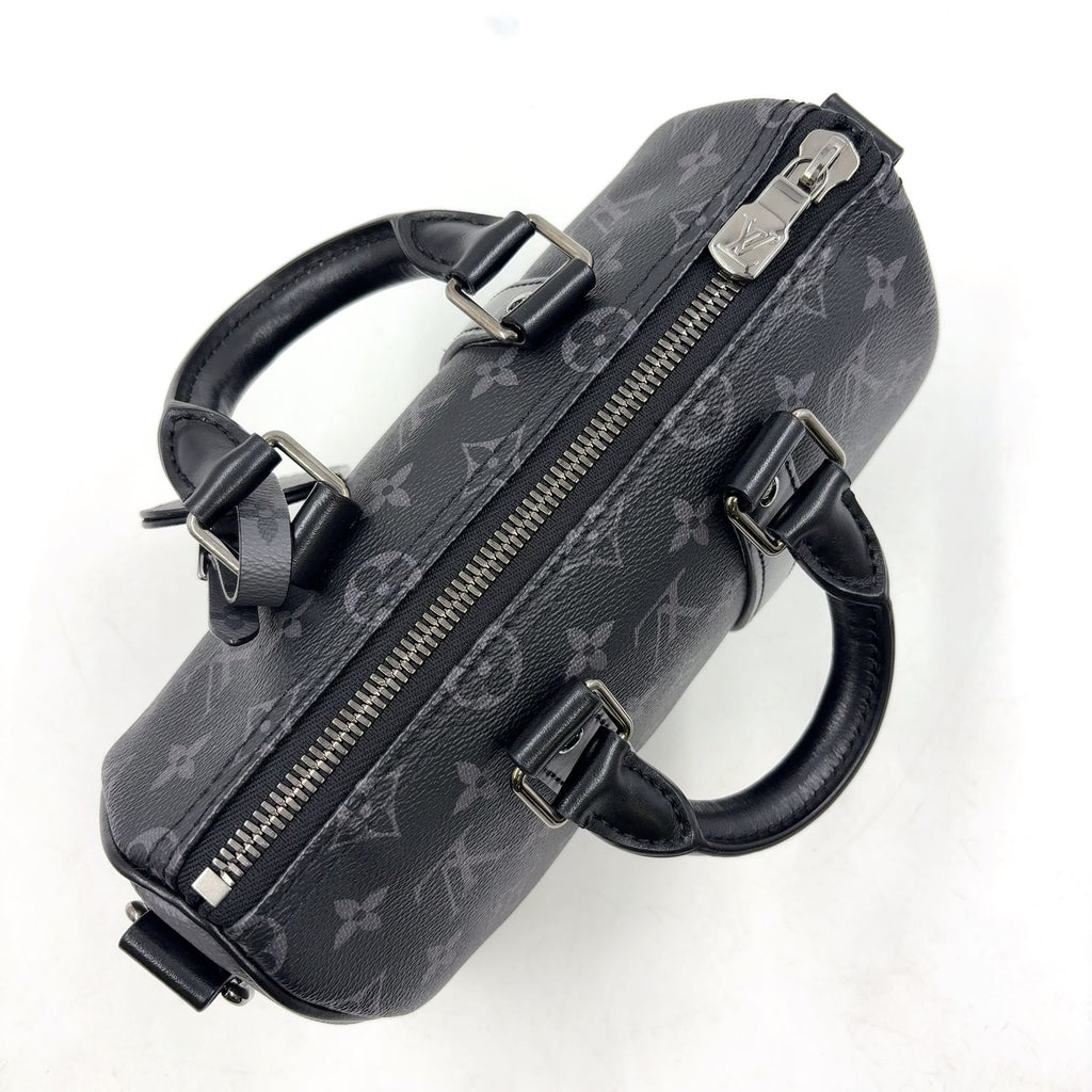 Louis Vuitton Keepall Bandouliere 25 Monogram Eclipse Leather Black Handbag — view 8