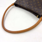 Louis Vuitton Looping GM Monogram Leather Brown Light Shoulder Bag Gold — view 5