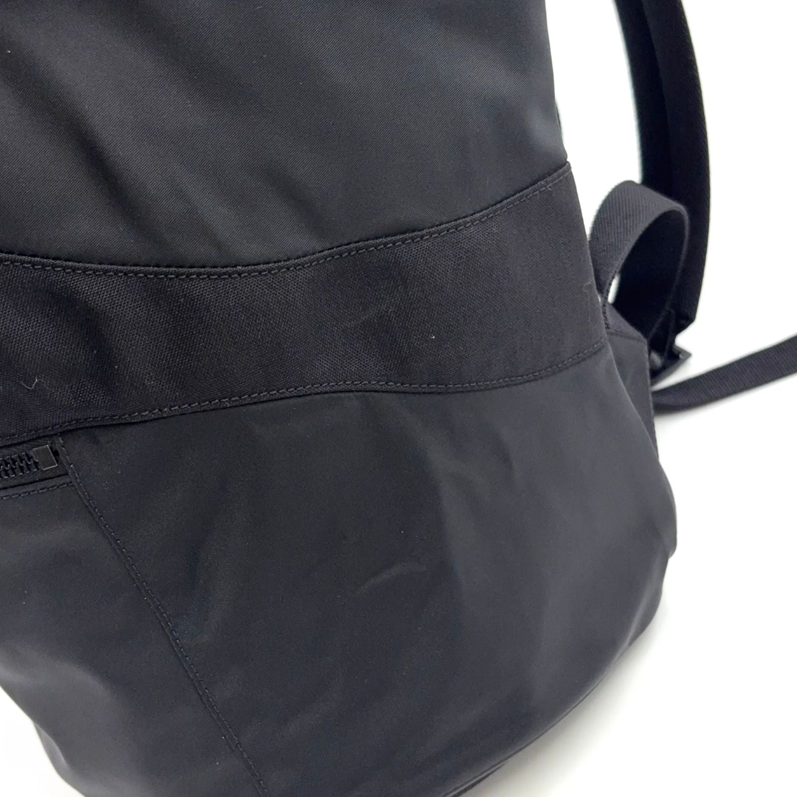 Saint Laurent Paris Logo Leather Nylon Black Backpack — view 9