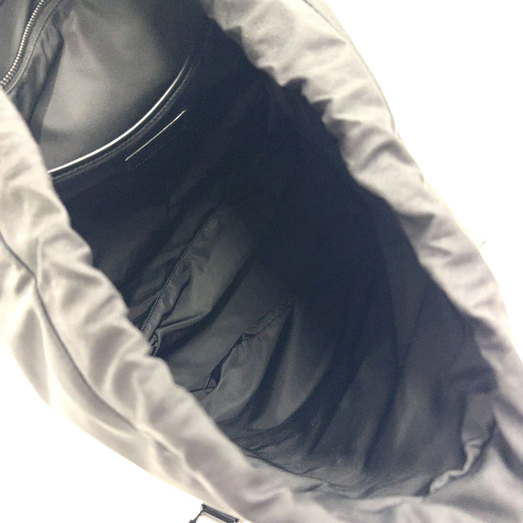 Saint Laurent Paris Logo Leather Nylon Black Backpack — view 3