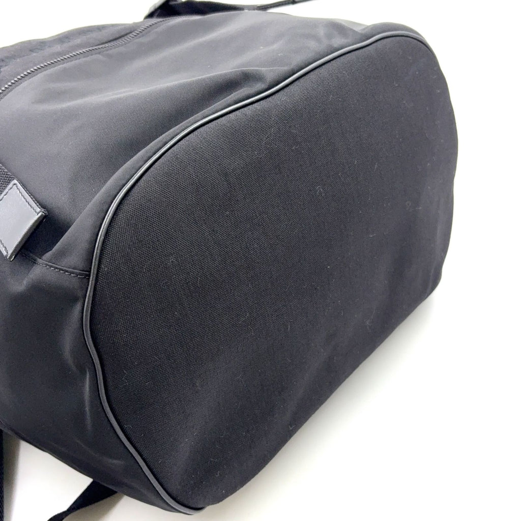 Saint Laurent Paris Logo Leather Nylon Black Backpack — view 7