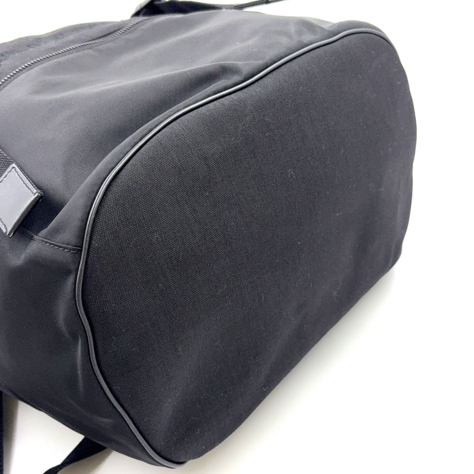 Saint Laurent Paris Logo Leather Nylon Black Backpack — view 7