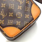 Louis Vuitton Amazon Monogram Leather Brown Light Shoulder Bag Gold — view 7