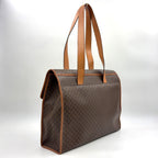 Celine Macadam Logo Embossed Leather Brown Light Tote — view 2