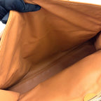 Celine Macadam Logo Embossed Leather Brown Light Tote — view 5