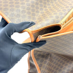 Celine Macadam Logo Embossed Leather Brown Light Tote — view 7