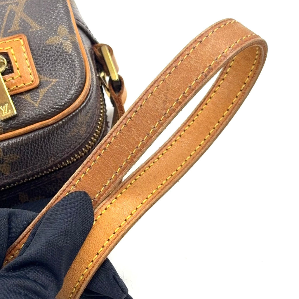 Louis Vuitton Pochette Cite Monogram Leather Brown Light Shoulder Bag Gold — view 9