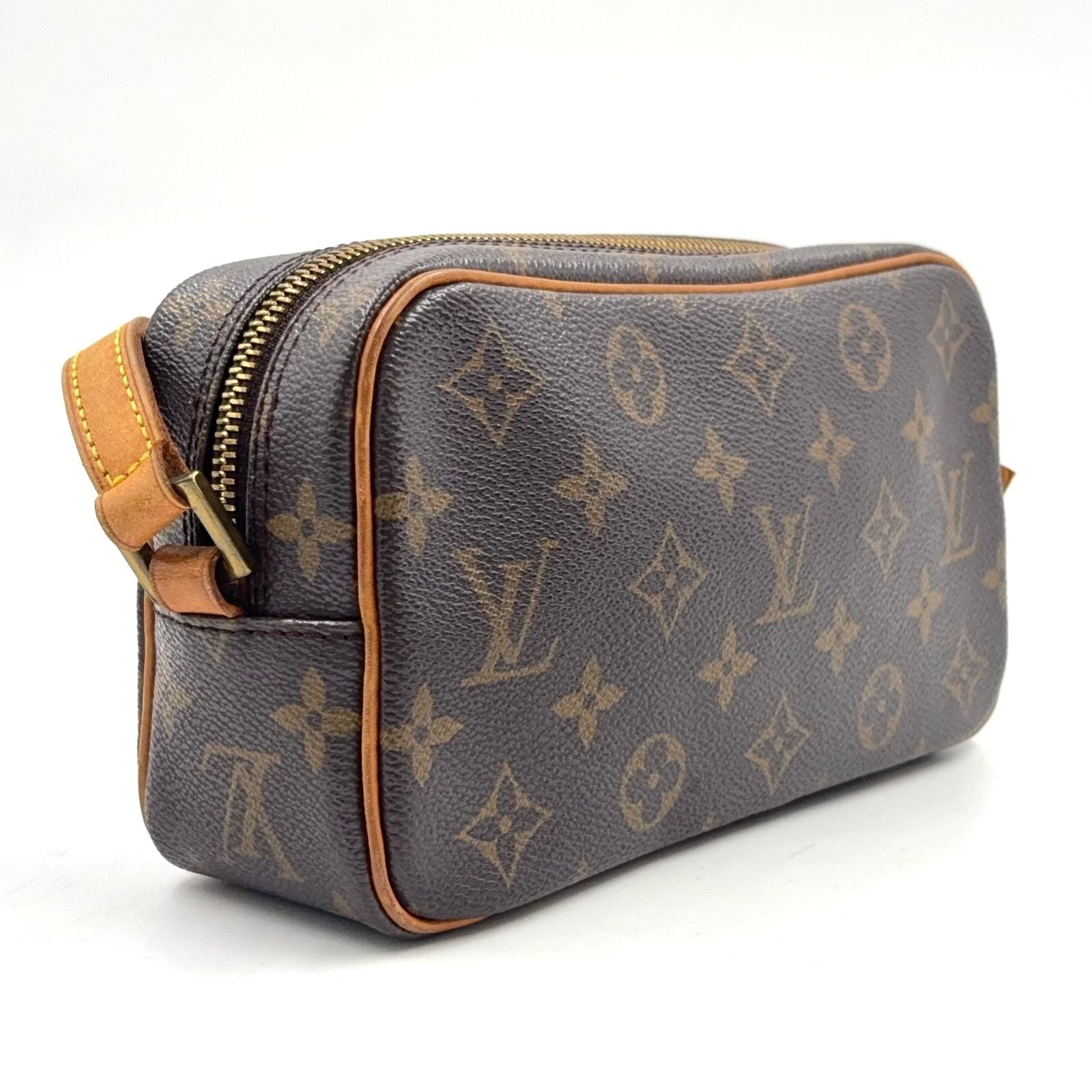 Louis Vuitton Pochette Cite Monogram Leather Brown Light Shoulder Bag Gold — view 2
