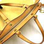 Louis Vuitton Blair MM Monogram Vernis Dune Leather Enamel Yellow Light Brown — view 8