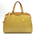 Louis Vuitton Blair MM Monogram Vernis Dune Leather Enamel Yellow Light Brown