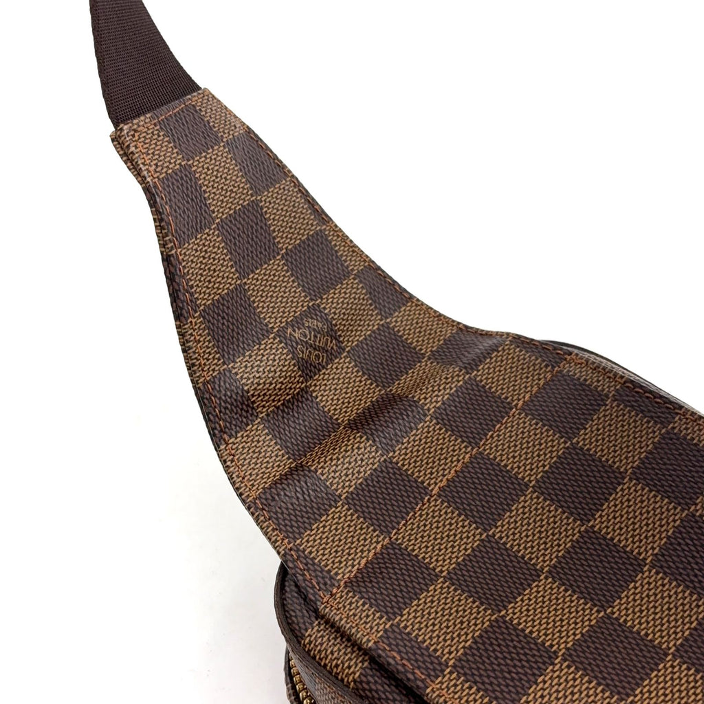 Louis Vuitton Damier Geronimos Brown Belt Bag Gold — view 9