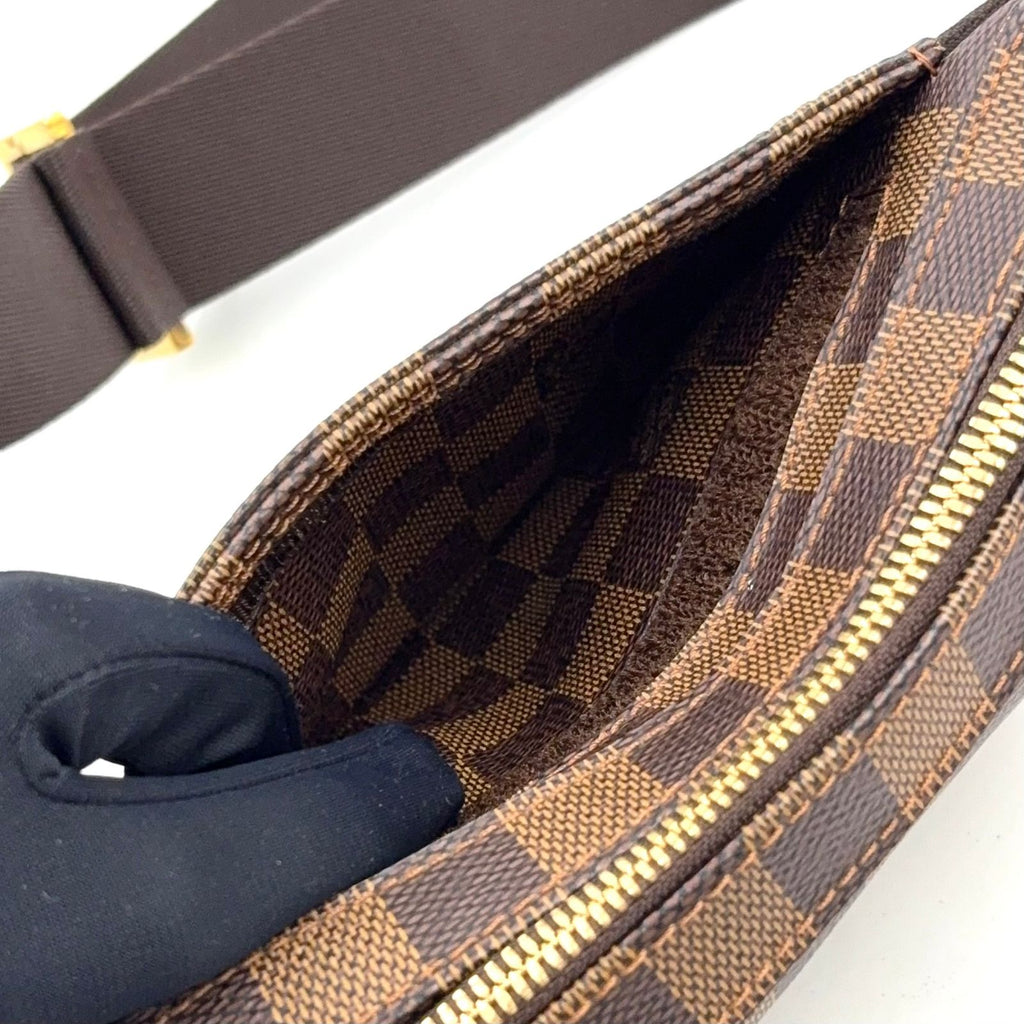 Louis Vuitton Damier Geronimos Brown Belt Bag Gold — view 8