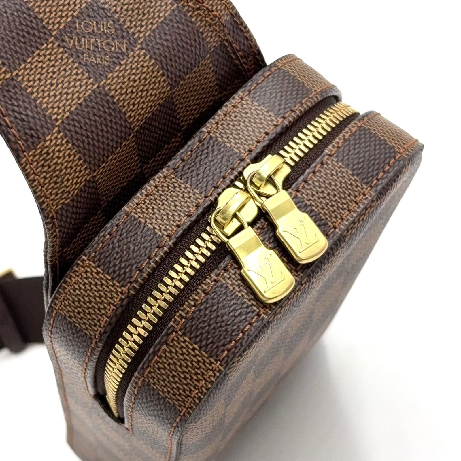 Louis Vuitton Damier Geronimos Brown Belt Bag Gold — view 7
