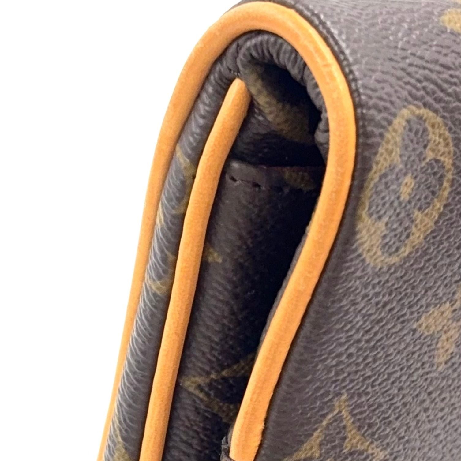 Louis Vuitton Sofia Coppola Slim Leather Brown Light Clutch Gold — view 7