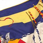 Hermes Carre 90 le Carnaval de Venise Silk Yellow Navy Red Scarf — view 5