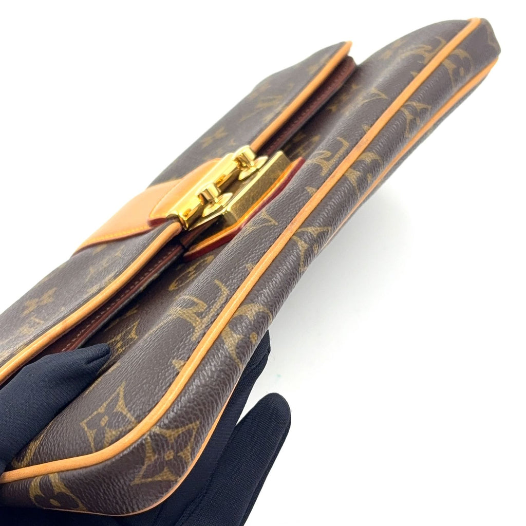 Louis Vuitton Sofia Coppola Slim Leather Brown Light Clutch Gold — view 8