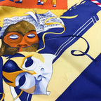 Hermes Carre 90 le Carnaval de Venise Silk Yellow Navy Red Scarf — view 6