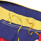 Hermes Carre 90 le Carnaval de Venise Silk Yellow Navy Red Scarf — view 4