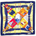 Hermes Carre 90 le Carnaval de Venise Silk Yellow Navy Red Scarf