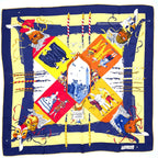Hermes Carre 90 le Carnaval de Venise Silk Yellow Navy Red Scarf