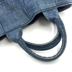 Prada Canapa Denim 2-Way Blue Tote Gold — view 9