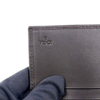 Fendi Zucca Pattern Leather Canvas Brown Black Bifold Wallet Gold — view 4