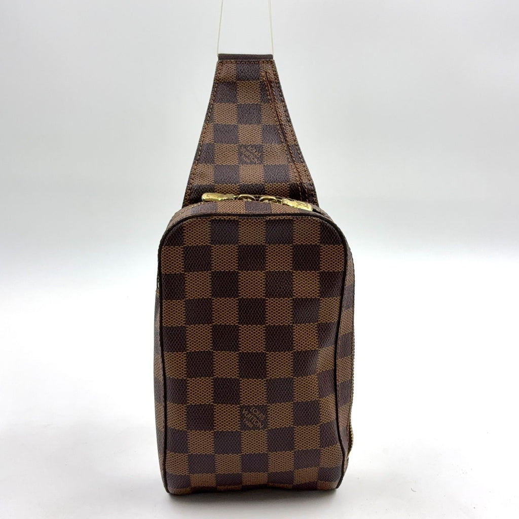 Louis Vuitton Damier Geronimos Brown Belt Bag Gold