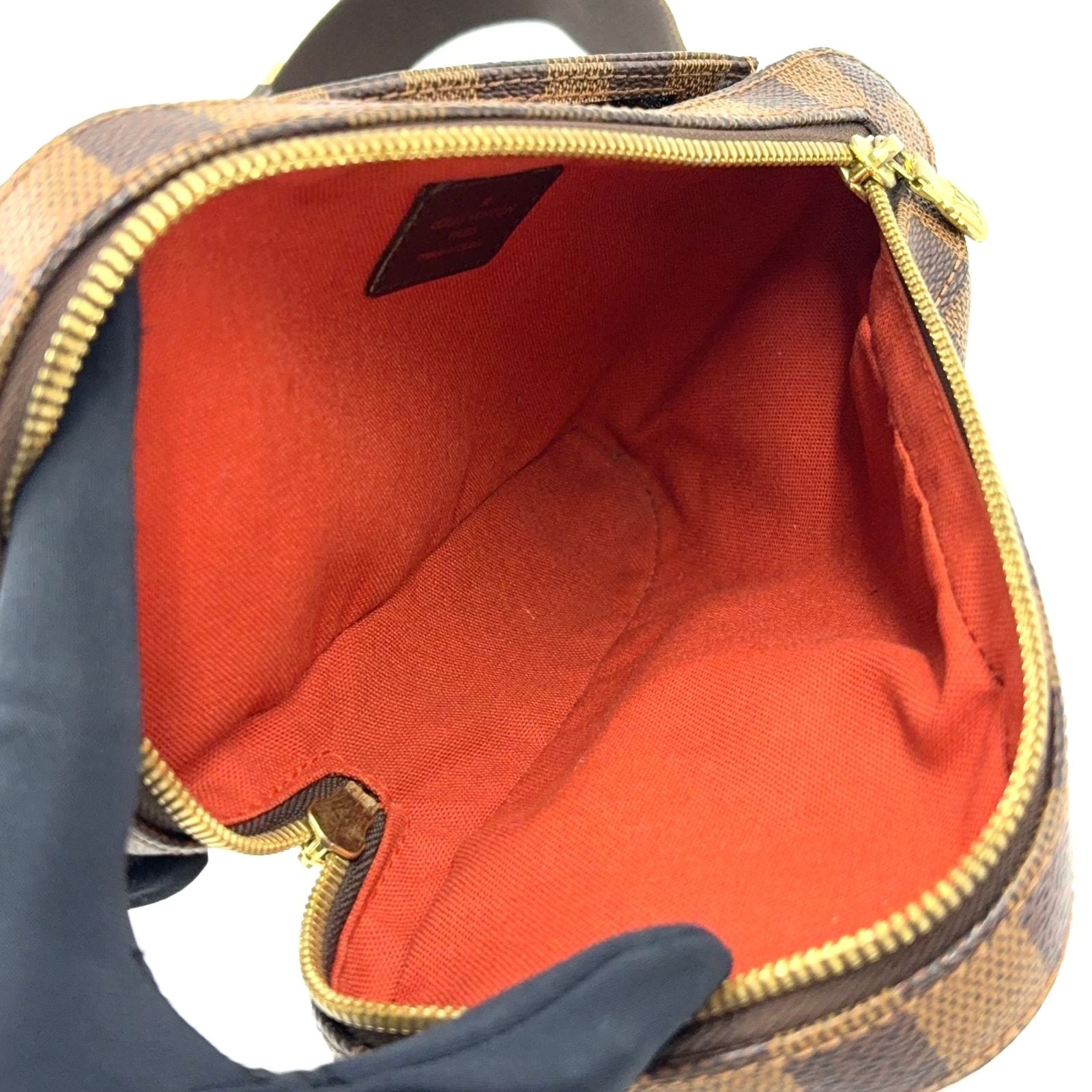 Louis Vuitton Damier Geronimos Brown Belt Bag Gold — view 3