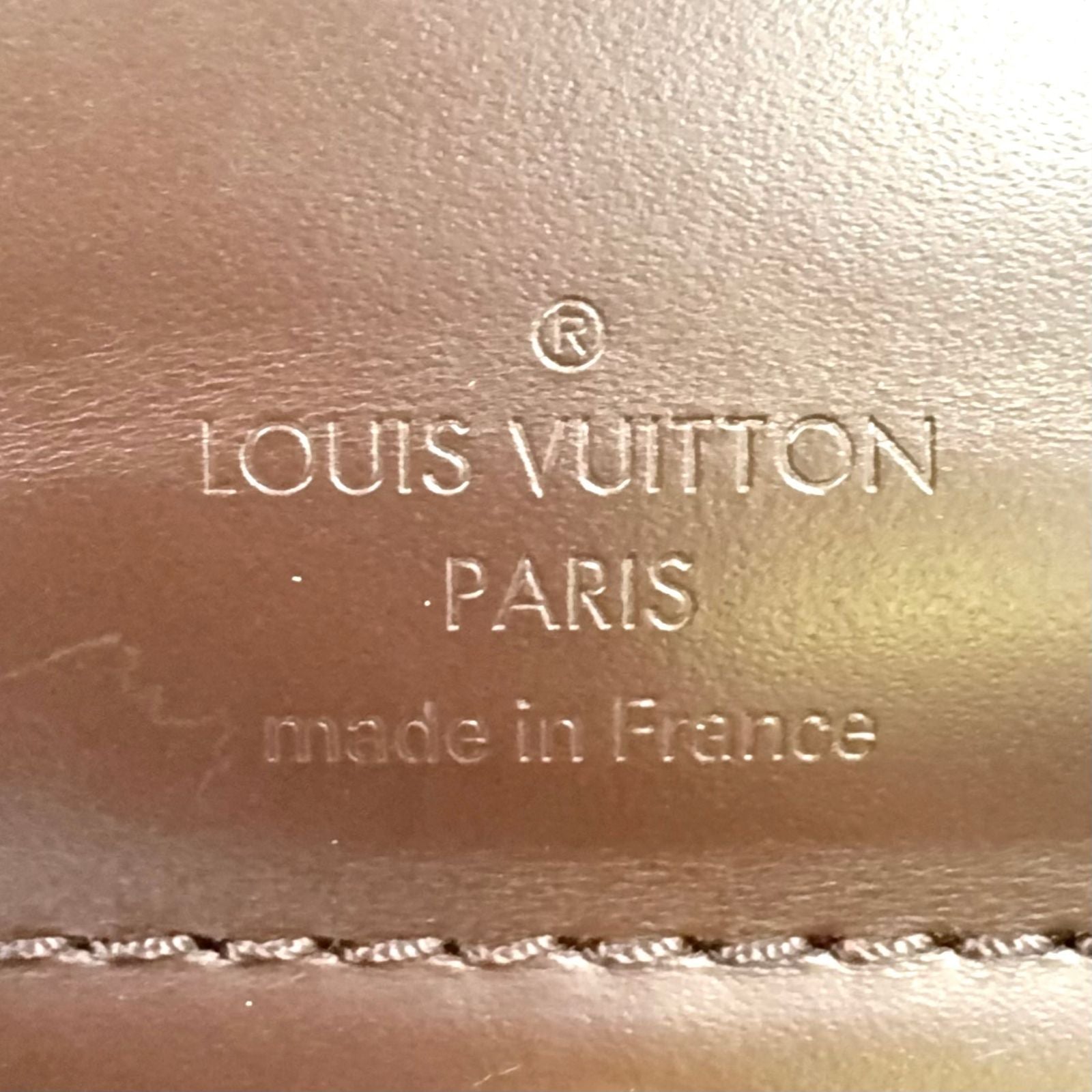 Louis Vuitton Sistine PM Damier Ebene Leather Brown Handbag Gold — view 4