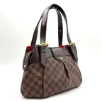 Louis Vuitton Sistine PM Damier Ebene Leather Brown Handbag Gold — view 2