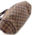 Louis Vuitton Sistine PM Damier Ebene Leather Brown Handbag Gold — view 5