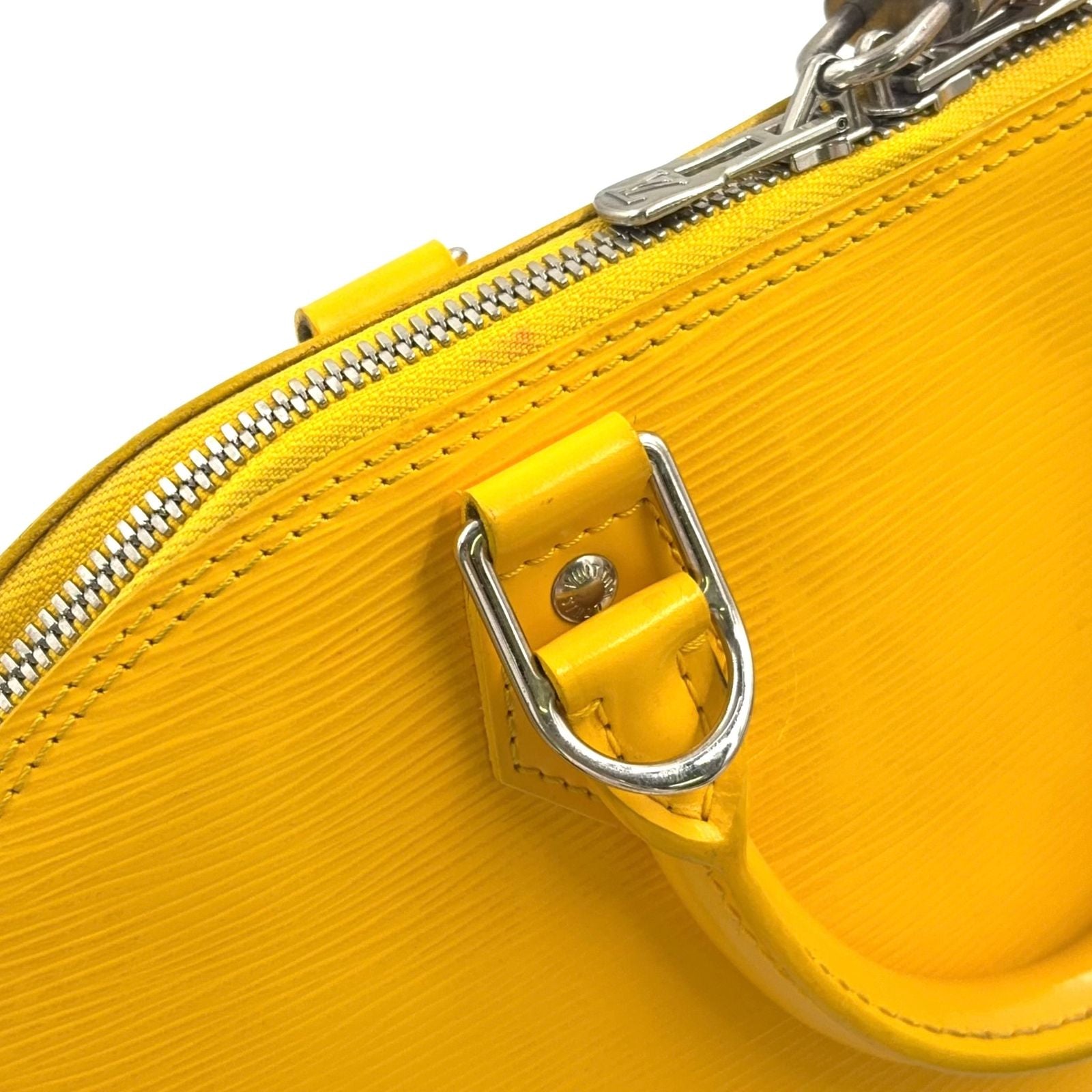 Louis Vuitton Alma PM Epi Citron Leather Yellow Handbag Silver — view 8