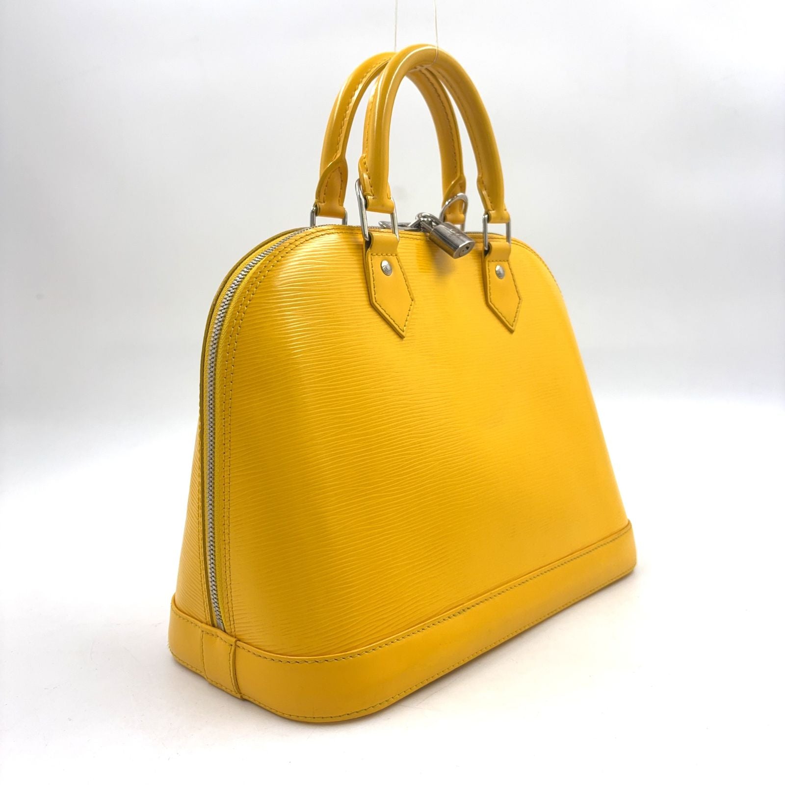 Louis Vuitton Alma PM Epi Citron Leather Yellow Handbag Silver — view 2