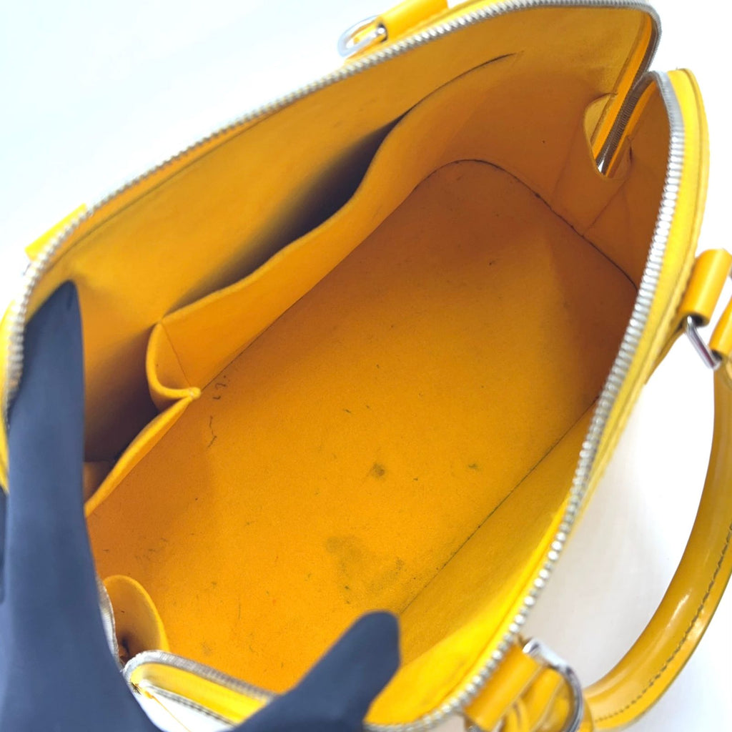 Louis Vuitton Alma PM Epi Citron Leather Yellow Handbag Silver — view 3