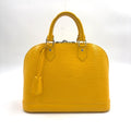 Louis Vuitton Alma PM Epi Citron Leather Yellow Handbag Silver