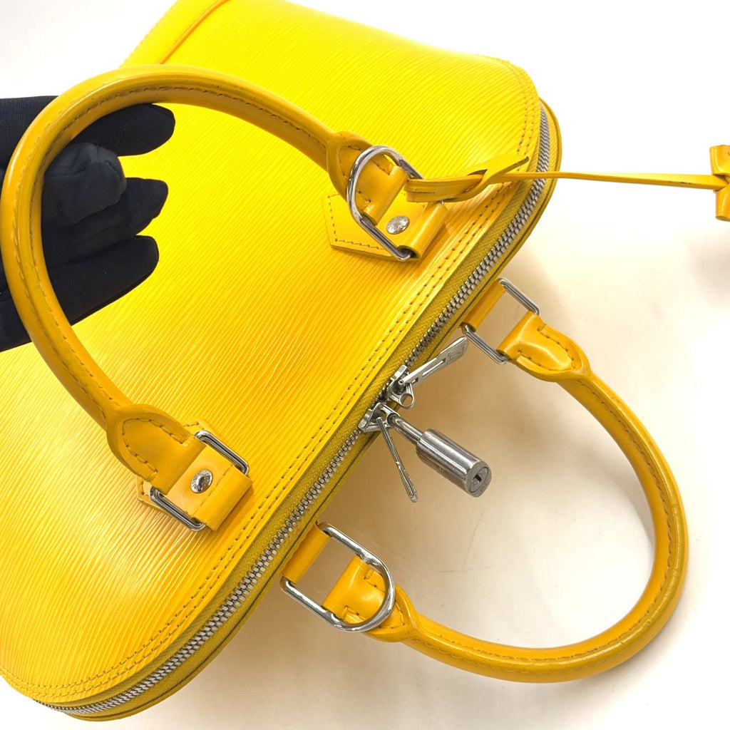 Louis Vuitton Alma PM Epi Citron Leather Yellow Handbag Silver — view 6