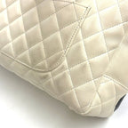 Chanel Cambon Line Bowling Lambskin Black White Shoulder Bag Silver — view 7