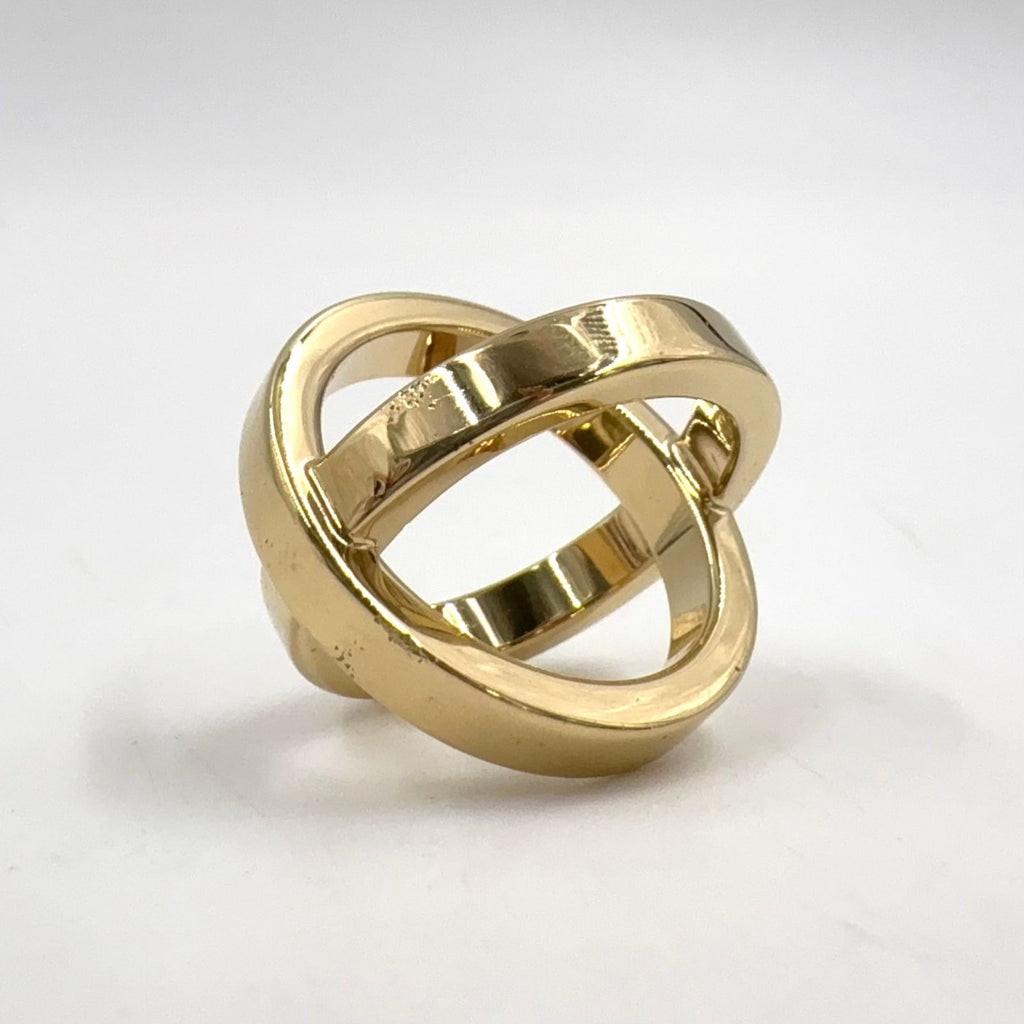 Hermes Cosmos Metal Gold Scarf Ring — view 2