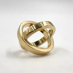 Hermes Cosmos Metal Gold Scarf Ring — view 2